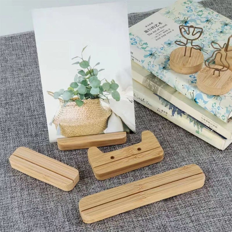 Wooden Business Card Holder: 100% Natural Bamboo, Cat-shaped Open Design - Large Capacity Holds 15~18 Cards, Versatile Display Stand for Office Desk & Business Professionals - Image 5
