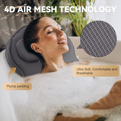 Idle Hippo Extra Thick Full Body Bath Pillows for Bathtub- Luxury Bath Cushion for Head, Neck and Back Support, Soft Bath Pillow for Tub, Comfort Relaxation Spa Gifts Bathtub Accessories for Women - Image 3