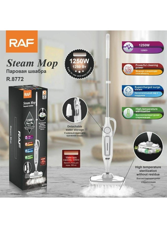 RAF R.8772 Multi-Purpose Steam Cleaner 1250W – 330ml Water Tank, High-Temperature Steam Cleaning & Sanitizing, 3-Year Warranty - Image 2