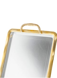 Dania A set of 3 gilded metal trays of different sizes with a sophisticated and beautiful design, suitable for all presentations and occasions.  - Image 3