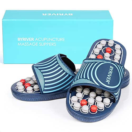 BYRIVER Acupuncture Massage Slippers Sandals Slides Shoes Mat, Arthritis Plantar Fasciitis Foot Neuropathy Pain Relief Massager for Circulation, Mothers Fathers Day Gift for Mom Dad(05S) - Image 2
