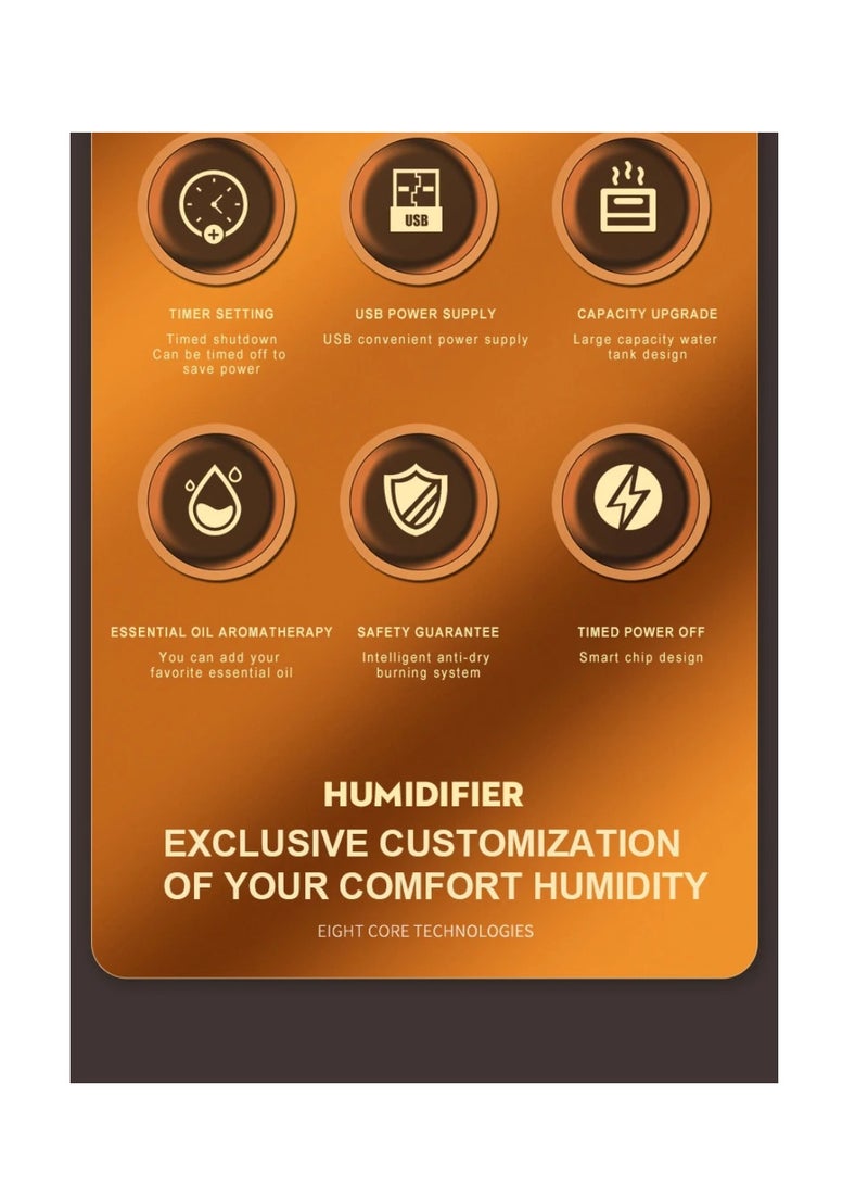 Digi Core 225 مل مرطب لغرفة النوم، ناشر لهب محمول بدون ضوضاء، ناشر رائحة للمنزل والمكتب، زيت عطري بارد، مرطب بركاني متغير، حماية تلقائية  - Image 3