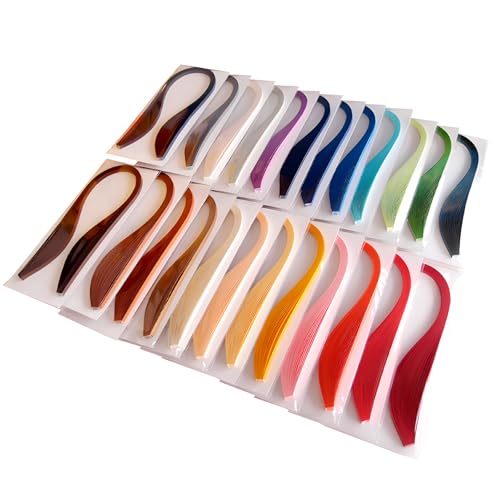 ODETOJOY Quilling Strips 5mm Paper Quilling Set 120pcs Strips 52CM Solid Color Origami Paper DIY Hand Crafts Quilling Paper Strips (Yellow) - Image 5