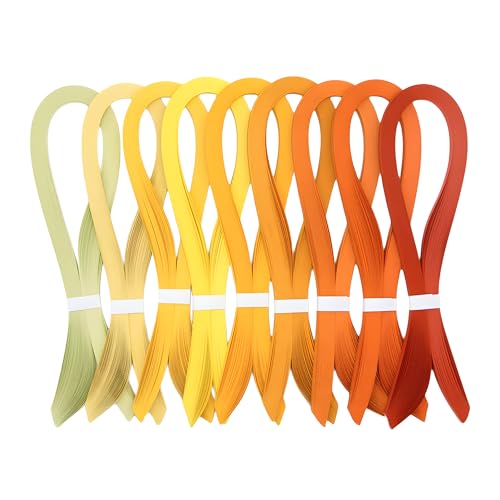 ODETOJOY Quilling Strips 5mm Paper Quilling Set 120pcs Strips 52CM Solid Color Origami Paper DIY Hand Crafts Quilling Paper Strips (Yellow) - Image 4