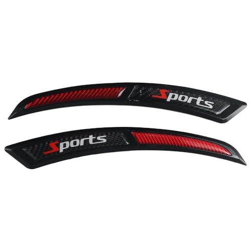 BYOBYO 2Pcs Universal Car Wheel Eyebrow Non-Collision Strips 12.60x1.77inch Fender Protector Stickers Carbon Fiber Car Non-Scratch Rubber Strips Trim Self-Adhesive Side Bumper Protection Strips - Image 1