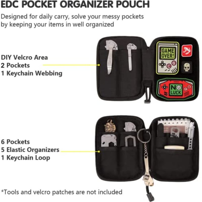 Mighty Pouch EDC Organizer - Nylon EDC Pocket Pouch with Hook and Loop Closure - Image 5