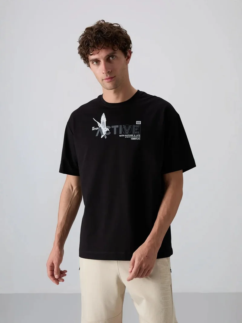 تومي لايف TOMMY Oversized Printed Crew Neck T-Shirt