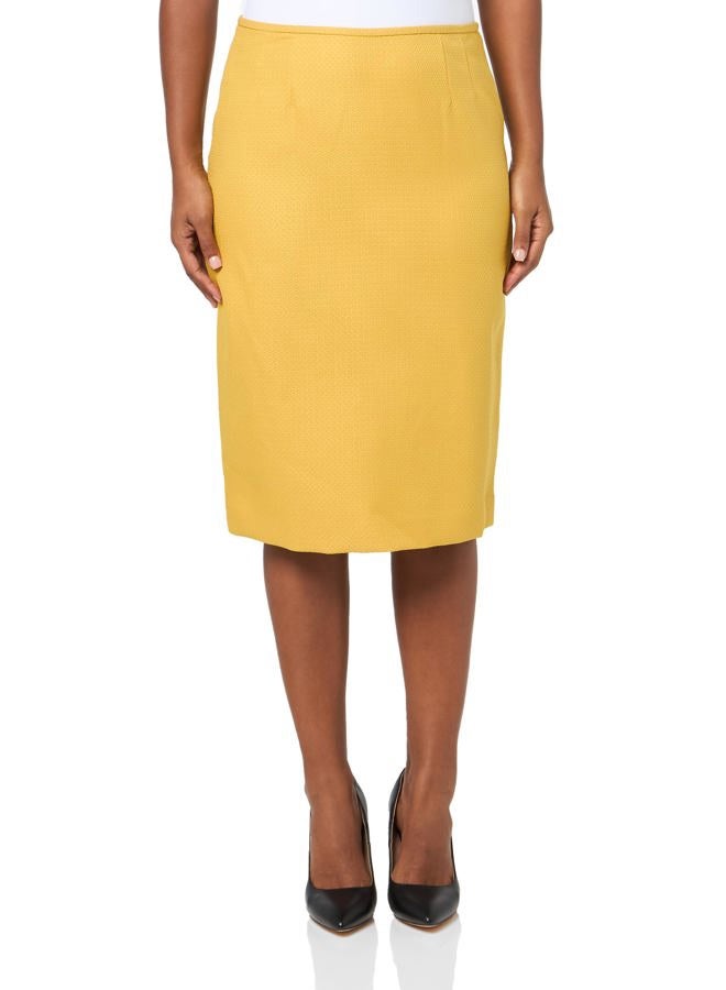 Le Suit Women's Jacket/Skirt Suit, Saffron - Image 4