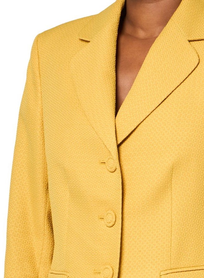 Le Suit Women's Jacket/Skirt Suit, Saffron - Image 3