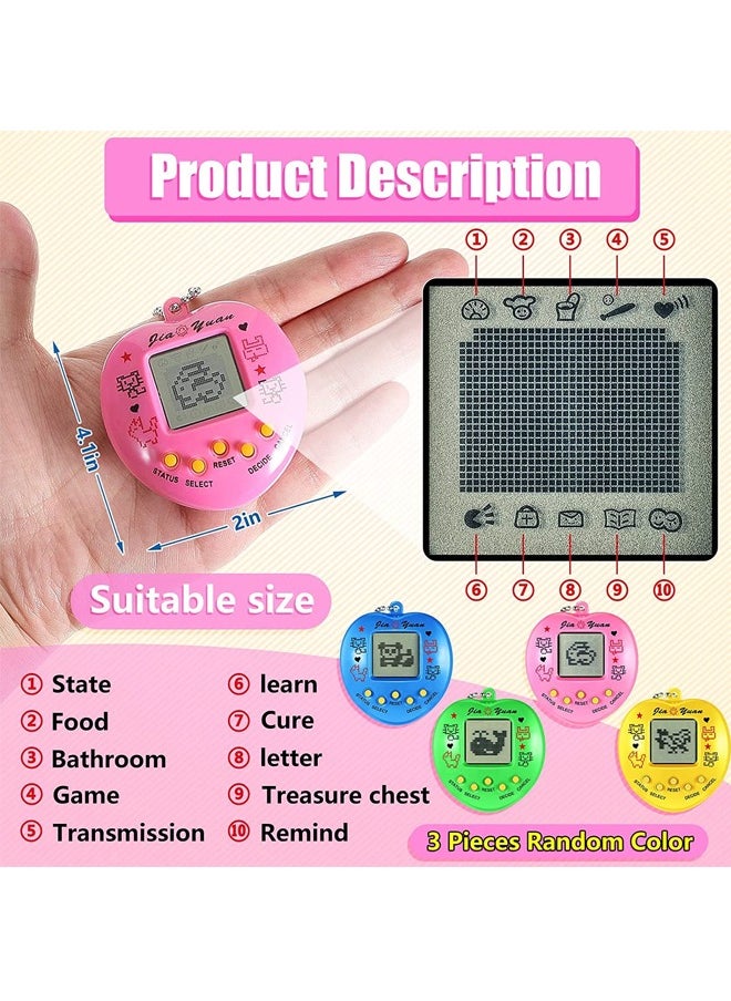 Generic - 4 Pcs Virtual Pets Keychain, Virtual Electronic Digital Pets Keychain, Game Keyring, Retro Handheld Game Machine, Nostalgic 90s Toy for Boys, Girls, Party Favor - Image 1
