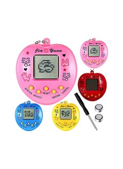 4 Pcs Virtual Pets Keychain, Virtual Electronic Digital Pets Keychain, Game Keyring, Retro Handheld Game Machine, Nostalgic 90s Toy for Boys, Girls, Party Favor