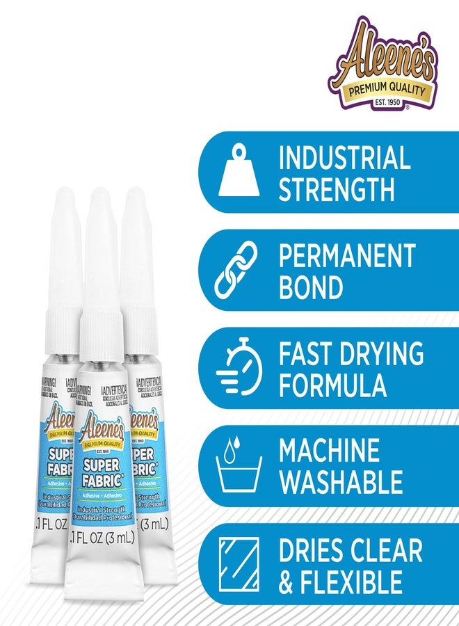 Aleene's Super Fabric Glue, Platinum Bond Adhesive, Super-Strong, Ultra Flexible, Permanent, UV and Waterproof, .1 fl oz 3-Pack - Image 3