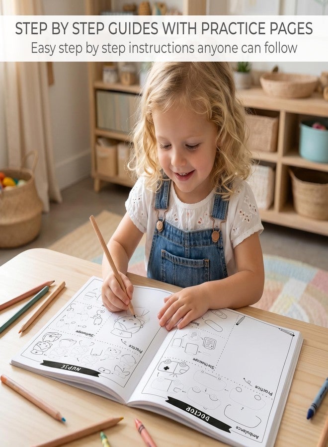 ZICOTO Fun How to Draw Books for Kids Set of 2 - Cute Step by Step Drawing and Coloring Book Gifts for Girls Ages 4-6, 6-8 & 8-12 - Learn to Draw Beautiful Designs with Easy Steps for Little Artists - Image 3