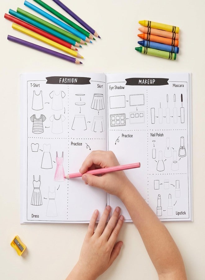 ZICOTO Fun How to Draw Books for Kids Set of 2 - Cute Step by Step Drawing and Coloring Book Gifts for Girls Ages 4-6, 6-8 & 8-12 - Learn to Draw Beautiful Designs with Easy Steps for Little Artists - Image 4