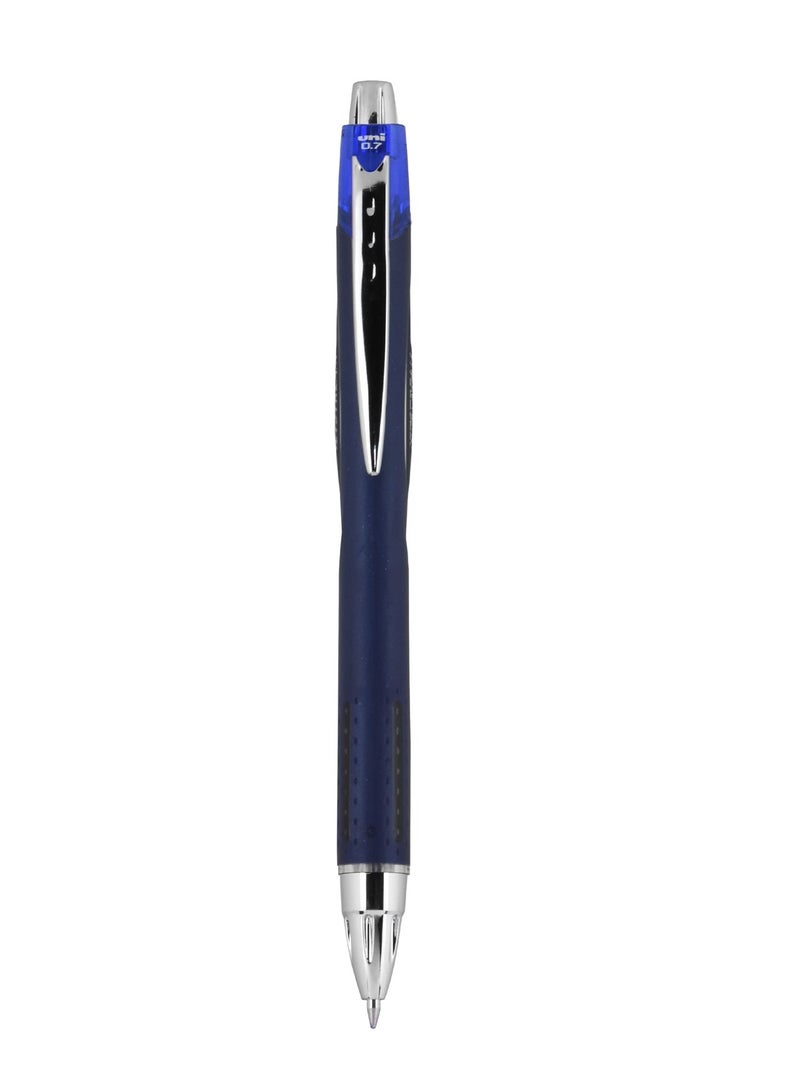 Uniball 1-Piece Jetstream Retractable Rollerball Pen 0.7mm Tip Blue Ink - Image 1