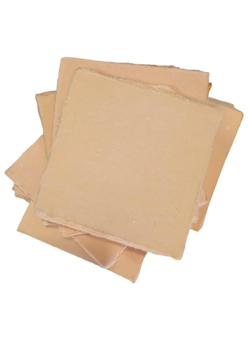 Deckle Papers Handmade DeckleEdged Cotton Paper Ideal for Card Stock Calligraphy Envelope Making Watercolor Drawing Origami Scrapbooking DIY Crafts 150 GSM 50 Square Sheets5x5  - Image 1