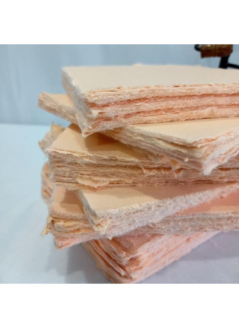 Deckle Papers Handmade DeckleEdged Cotton Paper Ideal for Card Stock Calligraphy Envelope Making Watercolor Drawing Origami Scrapbooking DIY Crafts 150 GSM 50 Square Sheets5x5  - Image 3
