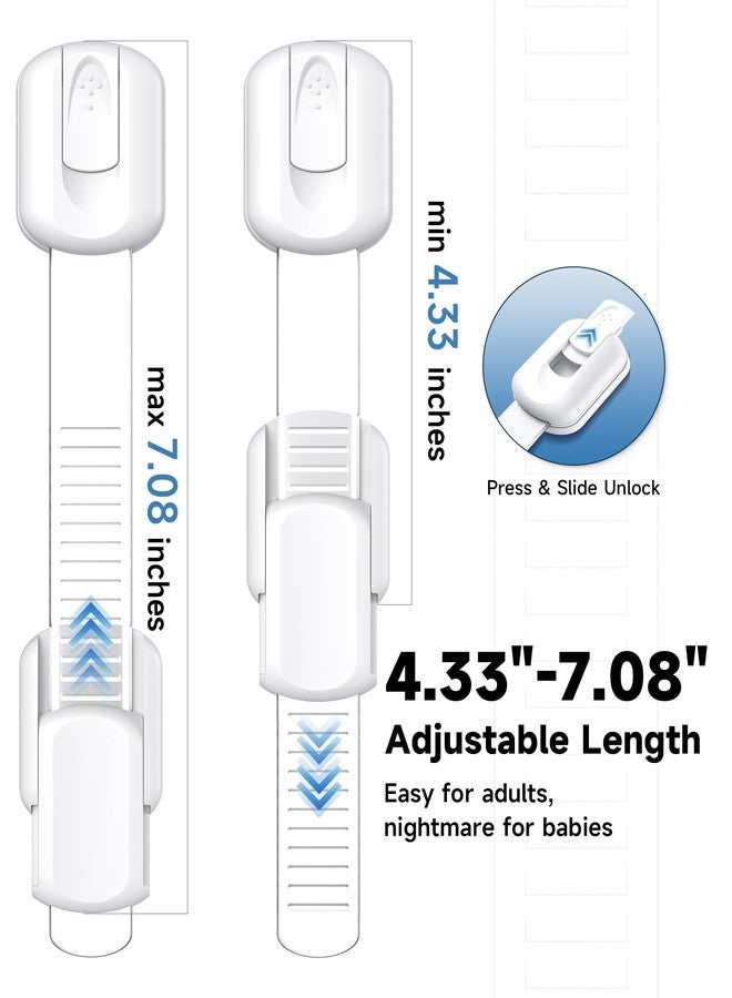 Infinno 12 Pack Cabinet Locks Baby Proofing Heavy Duty - Child Safety Cabinet Locks for Drawers, Cupboards & Fridge - No Drill 3M Adhesive Locks for Pets - Toddler Safety Latches - Image 3