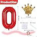 Florisland Red 51 15 Balloon Numbers 40 Inch Giant 51th 15th Birthday Balloon Helium Mylar Foil Number 51 15 Balloons for Red and Gold Birthday Party Decorations Supplies for Men Women Crown Balloons - Image 4