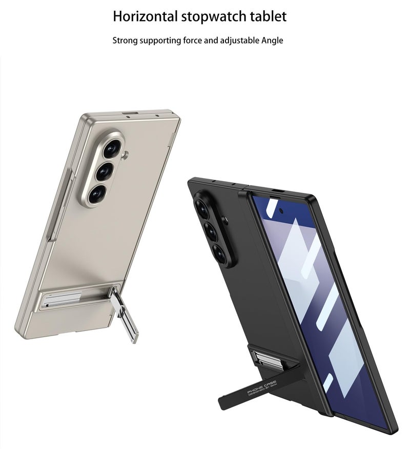 Midkart Hinge Protection Case Compatible with Samsung Galaxy Z Fold 7 Release 2025 Magnetic Cover with Kickstand Front Glass and Camera Protection, Black - Image 5