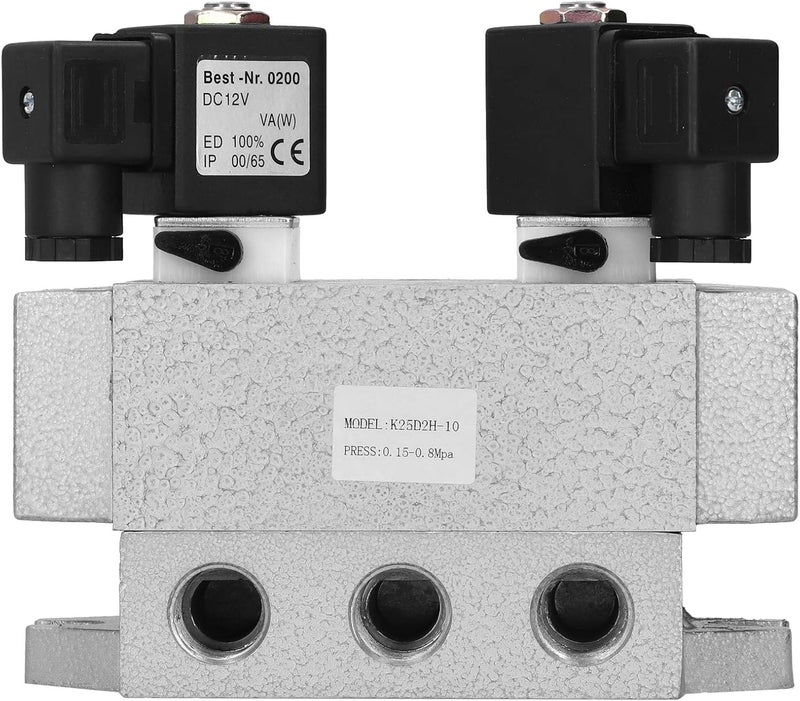 Trendy budget practical design Pneumatic Solenoid Valve Double Electric Controller, 2 Position 5 Way Solenoid Valve with G3/8in Port, K25D2H - 10 for Industrial Automation Systems (DC12V) All usage compatible Precision made Advanced compact design Popular practical build Assorted trendy color picks Modern practical shape KSA market popular practical build Updated modern design Durable versatile substance Affordable fast purchase options Elegant appearance Trendy budget practical design Temp fluctuation resistant crafted quality Wide use selected material Protective coating Quick use-switch compatible build Versatile application Flexible varied design Simple upgraded construction All climate suitability General standard crafted Low wear optimized design Light precision processed material Reliable daily use design - Image 1