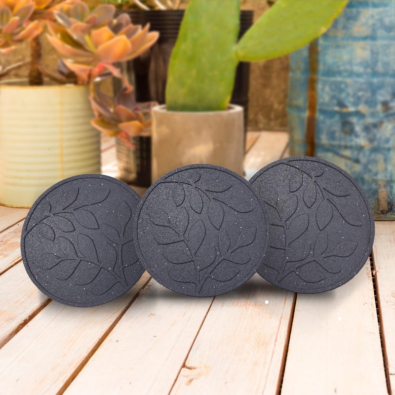 Sharpex Combo 3 Rubber Stepping Stones for Garden Leaves Grey Design Decorative Walkway for Outdoor Pathway, Lawn, Yard, Home, Landscaping Perfect Personalized Stepping Stones (3) - Image 4