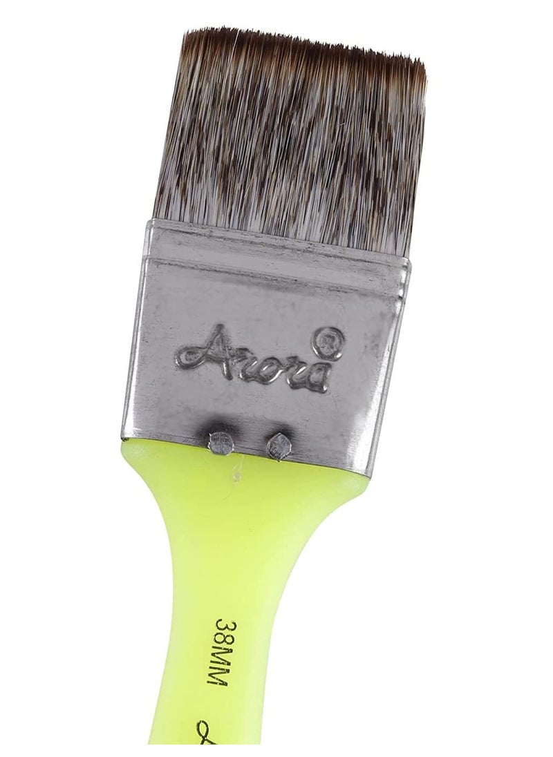 Arora Arora Synthetic Flat Paint Brush of 1.5 Inch,38 mm for Watercolor and Acrylic Painting  - Image 3