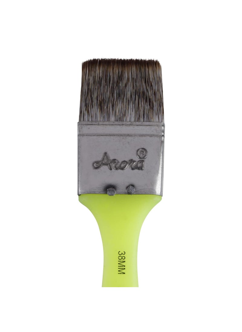 Arora Arora Synthetic Flat Paint Brush of 1.5 Inch,38 mm for Watercolor and Acrylic Painting  - Image 4