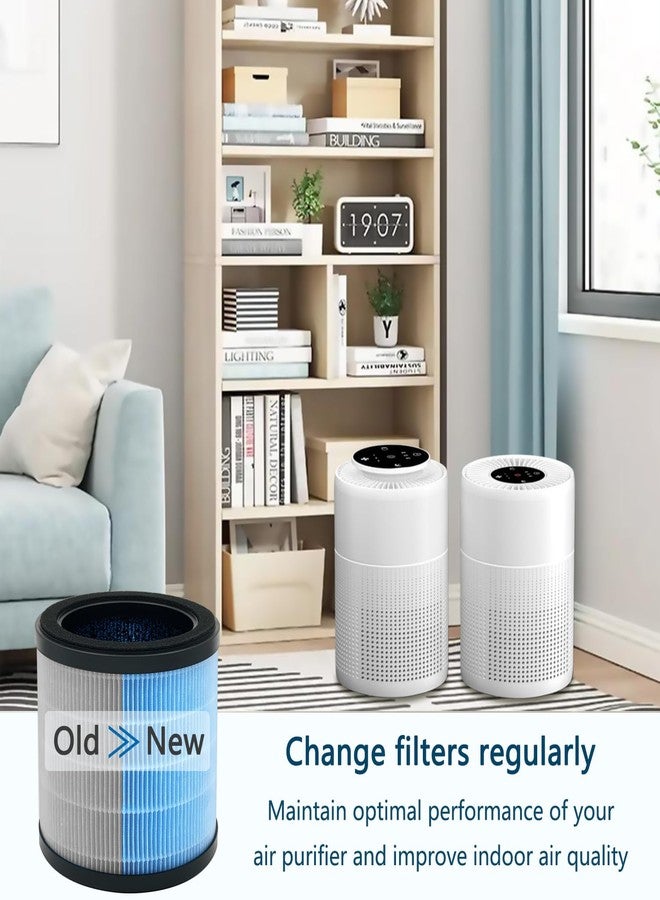 Slirceods AP070 Filter For Air Purifier, Compatible with Aircillin AP070A & AP070B, 2 Pack, Activated Carbon & High-efficiency HEPA Filter - Image 4