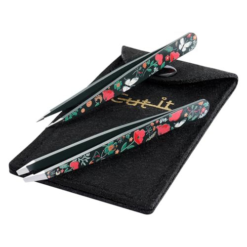 Cut it Tweezers - Pointed Slant Tweezer Set - Precision Tweezers for Women and Men Facial Hair, 420 Stainless Steel Pointed Slant Tweezers for Any Unwanted Hair; Ingrown Hair & Eyebrows, Includes Travel Case - Image 4