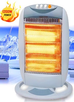 Electric Heater and Heater 3 Levels 400W, 800W and 1200W Halogen Heater for Room with Overturn Protection