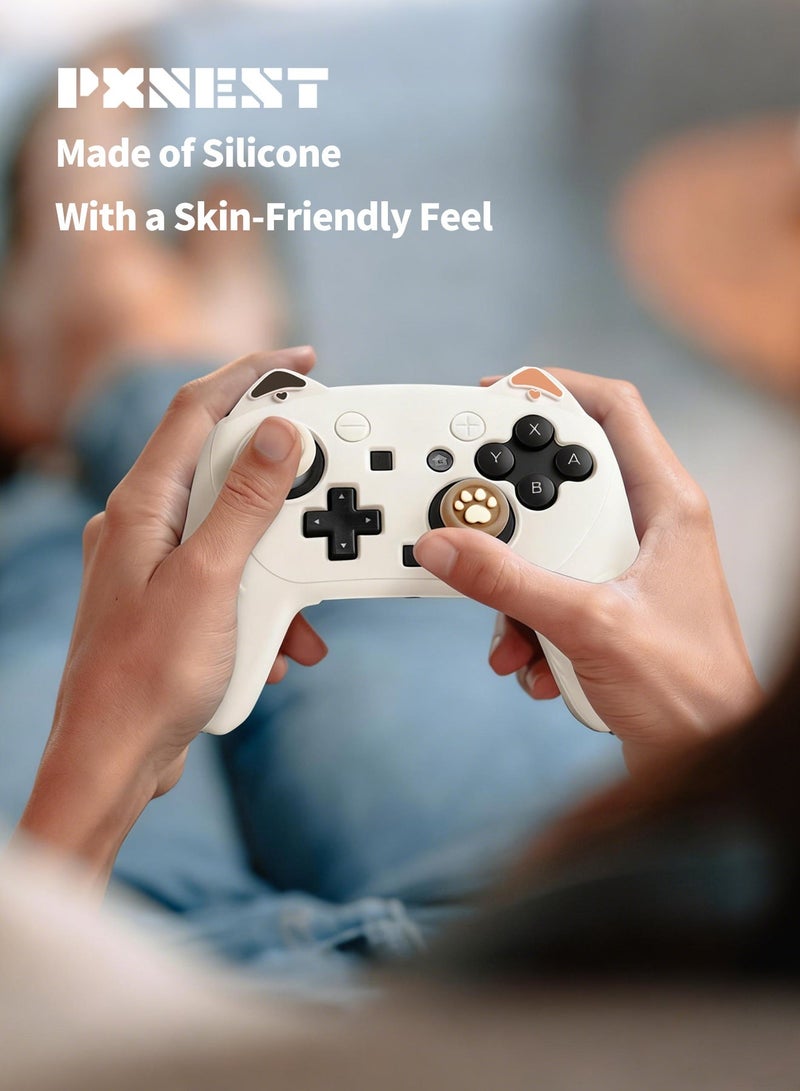 بيكسنست غطاء حماية سيليكون ناعم فاخر لجهاز تحكم Switch Pro 2 - غلاف مضاد للانزلاق ومقاوم للغبار مع قبضة مريحة لجهاز تحكم الألعاب Switch2 Pro - Image 3