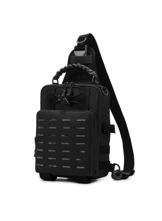 Generic Shoulder Luya Bag Crossbody Multifunctional Waist Bag Backpack Backpack Fishing Rod Bag Special Backpack Large Equipment-Color:Black  - Image 1