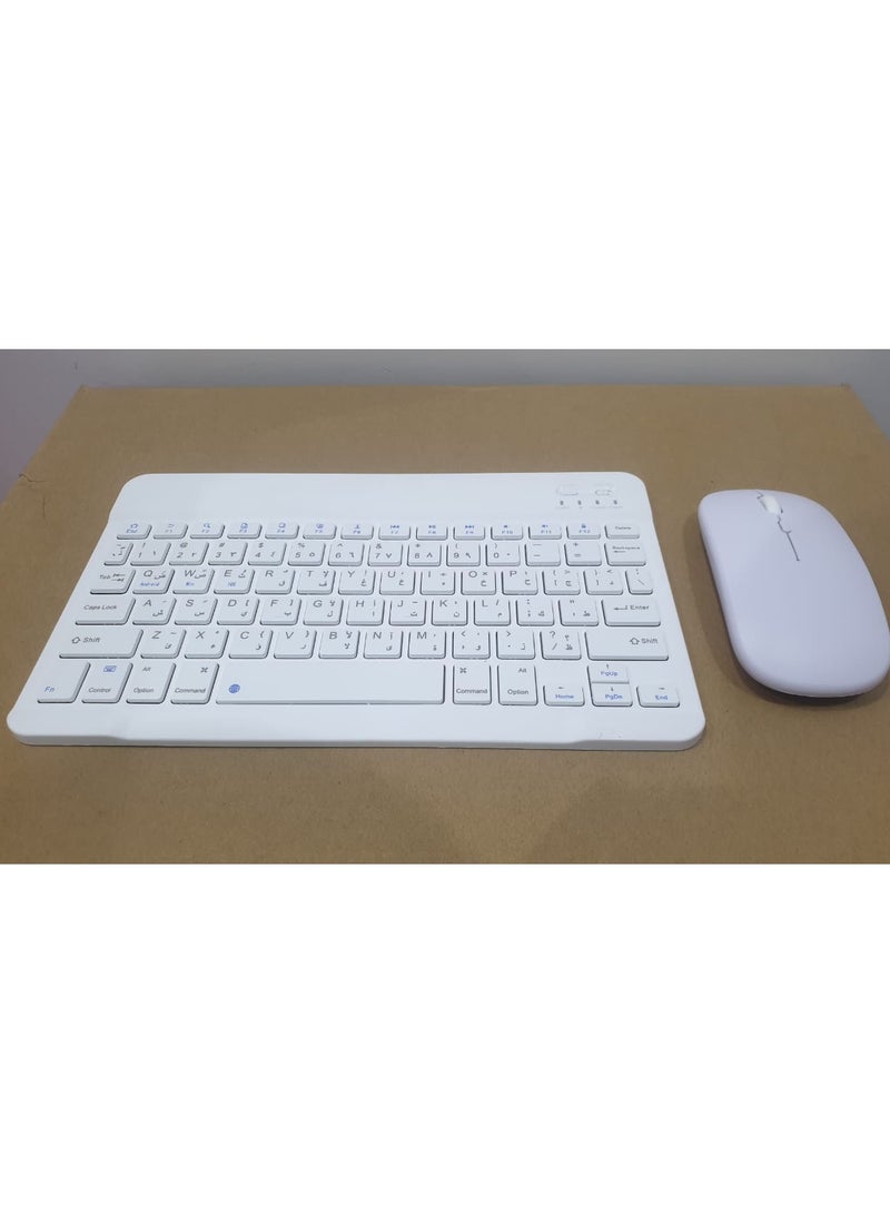 keyboard and mouse Bluetooth Rechargeable Arabic and English ons support all languages works for iPad computer and mobile phones - Image 5