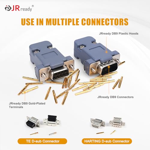 JRready ST6239 Gold Plate Terminal DB9 Connector pin barrle 205089-1 and 205090-1 D-SUB Crimp Connector Crimp contacts30 Pin and 30 Socket - Image 5