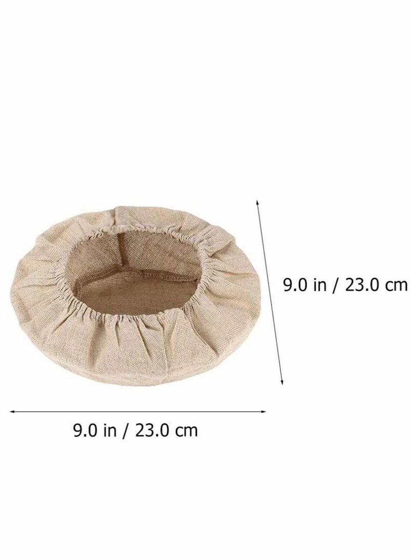 SYOSI Bread Basket Bag, Liners Cloth Cover Linen Dough Rising Bowl Cover for Bakery Home Baking Professional Baking Tools for Shaping Small to Medium Sized Dough, 9 Inch / 23 Cm, 6 Pcs - Image 5