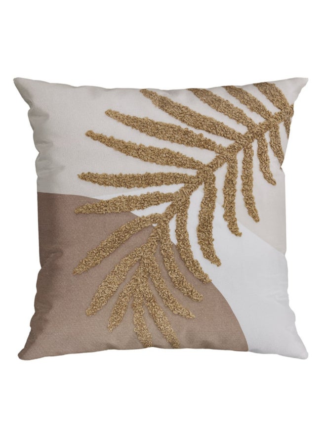 Donatella Leaf Embroidery Square Shaped Decorative Cushion Multicolour 43 x 43 cm 461085
