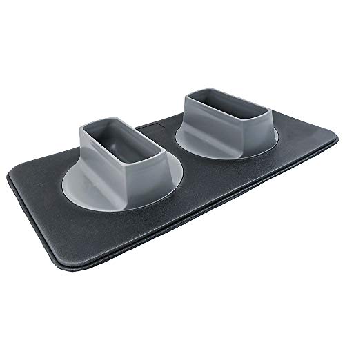 Flipo Ear Clear Dog Bowl and Mat Set, No Spill Food and Water Bowls with Mat, Perfect Feeding Tray Set for Long Eared Dog or Breeds, No Mess Dog Bowl 36 oz Feeder Bowl Set, Hounds, Cocker Spaniels, Setters - Image 1