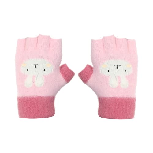FabSeasons Acrylic warm Woolen Winter Fingerless knit cold weather fleece wool Gloves for Baby Boys & Baby Girls, fits for 1-3 years - Image 1