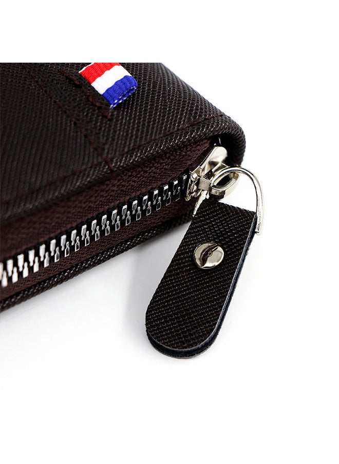 MenBense - Classic Large Capacity Men's Bifold Short Wallet Coin Certificate Money Zipper Bag for Commute Business - Image 1