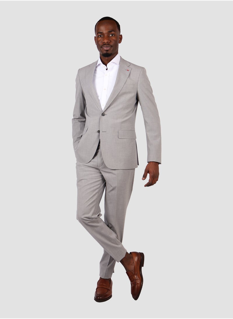 D'S DAMAT DS Damat Light Grey Classic Suit -41% Wool  - Image 4