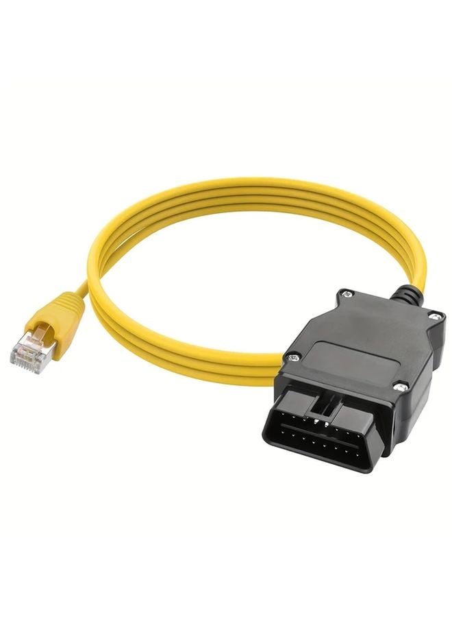 كابل تشخيص OBD2 Ethernet الأصفر لـ BMW E SYS ICOM بطول 200 سم - أداة إصلاح سيارات احترافية - Image 2