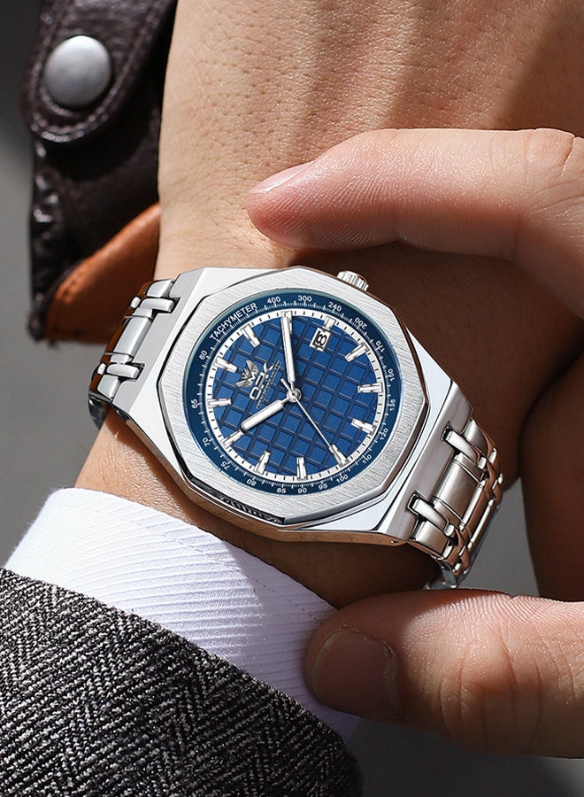 Mens Watch Luxury Stainless Stee Wristwatch IPX7 Waterproof Luminous Auto Date Display Watch Fashion Watch Business Watch - Image 2