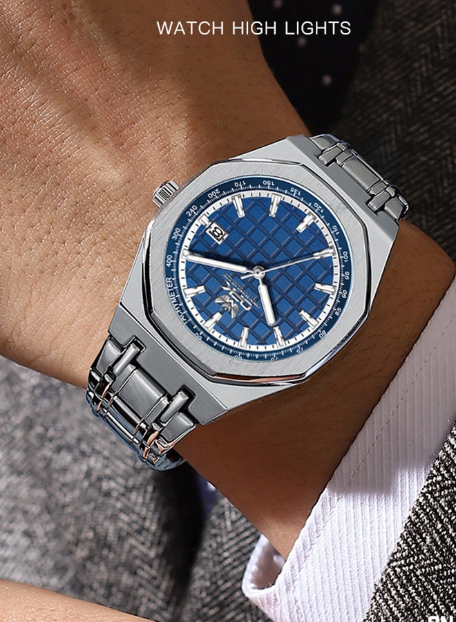 Mens Watch Luxury Stainless Stee Wristwatch IPX7 Waterproof Luminous Auto Date Display Watch Fashion Watch Business Watch - Image 3