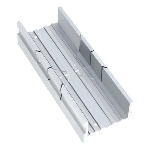 HAUTMEC Mini Miter Box, 5.3" Aluminum Alloy Mitre Block for Precision Cuts at 45°, 90°, 135° Angles, for Wood, Metal, Plastic, and Craft Projects – HT0417 - Image 1