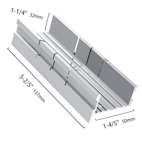HAUTMEC Mini Miter Box, 5.3" Aluminum Alloy Mitre Block for Precision Cuts at 45°, 90°, 135° Angles, for Wood, Metal, Plastic, and Craft Projects – HT0417 - Image 3