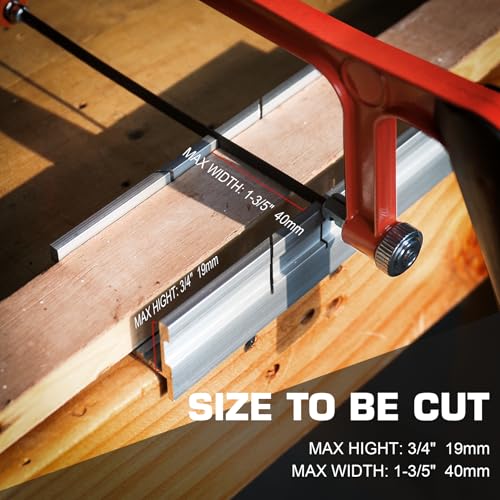 HAUTMEC Mini Miter Box, 5.3" Aluminum Alloy Mitre Block for Precision Cuts at 45°, 90°, 135° Angles, for Wood, Metal, Plastic, and Craft Projects – HT0417 - Image 5