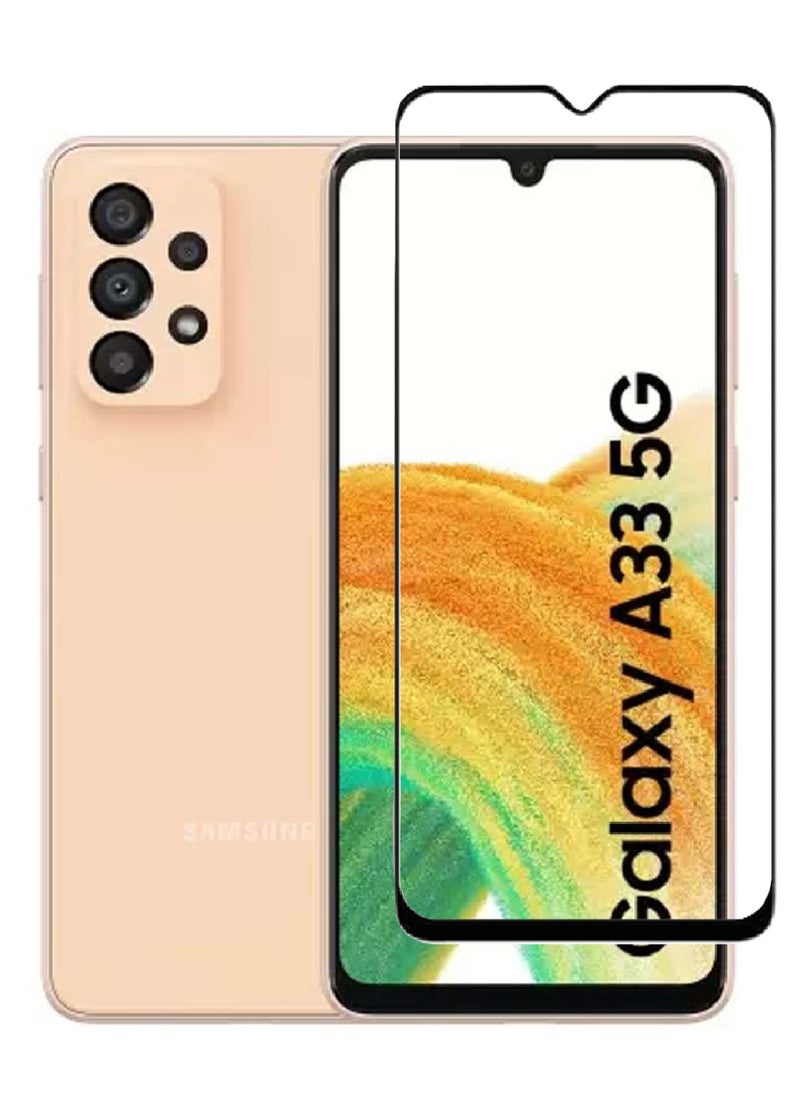 AINA Tempered Glass Screen Protector 5D Designed For Samsung Galaxy A33 5G Full Glue Edge to Edge Full Screen Coverage And Bubble Free - Image 1