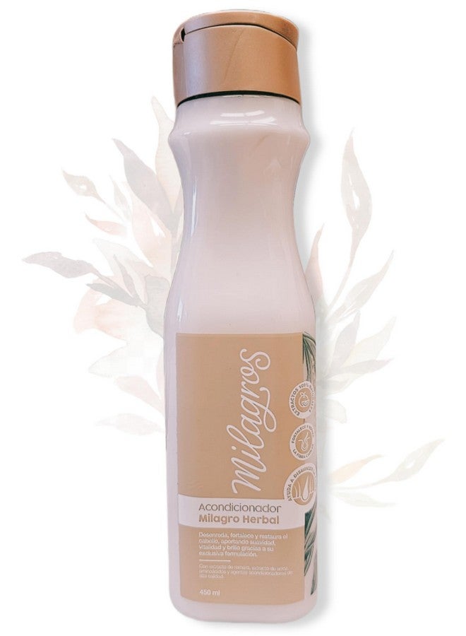 Milagros Acondicionador Herbal | Disminuye La Caida Del Cabello Y Aporta Suavidad Y Brillo, Beige - Image 1
