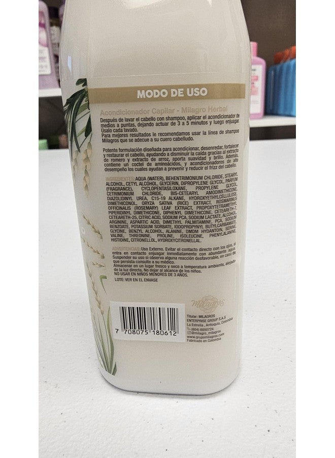 Milagros Acondicionador Herbal | Disminuye La Caida Del Cabello Y Aporta Suavidad Y Brillo, Beige - Image 5
